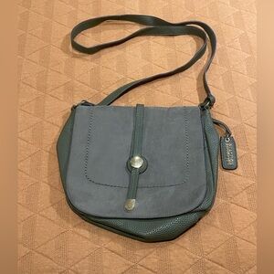 Kenneth Cole Reaction Olive Green Saddle Bag Crossbody